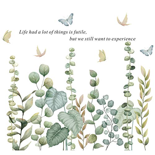 Waft Yearn Hanging Vine Wall Decals Ivy Green Leaves Wall Stickers For Bedroom Livingroom Kindergarten Kid‘Sroom Playroom Home Decoration Murals Wall Decor thumb #1
