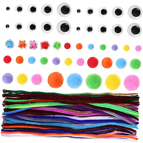 DOITOOL DIY Craft Kit for Boys and Girls Chenille Stems Set Preschool Craft Supplies Flexible Bending Rods