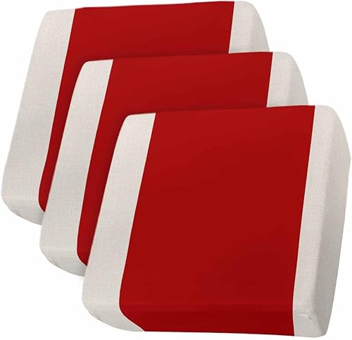 Miniatura 1 de Fundas de cojín elásticas rojas navideñas para sofá, seccional, individual, en forma de L, con parte inferior elástica, funda protectora para