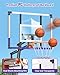 TONBUX Basketball Hoop Outdoor 44 Inch Shatterproof PC Backboard, 5.25-10FT Stepless Adjustable Height, Portable Basketball Hoop for Kids/Teens/Adults in Backyard, Driveway and Indoor
