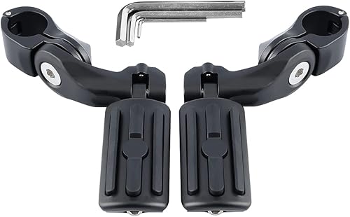 Miniatura 22 de TCT-MOTORPARTS Kit de montaje de clavijas de pie ajustables en ángulo largo para Harley Touring Road King Street Electra Glide Sporster Dyna