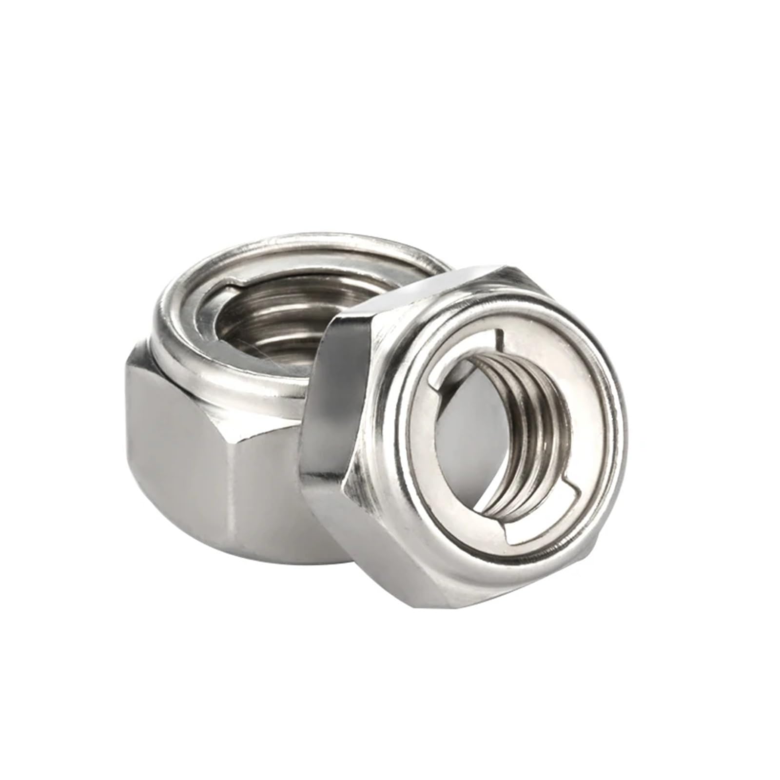 1/10 Piezas M3 M4 M5 M6 M8 M10 M12 M14 M16 M20 Tuerca de Seguridad de Metal Tuerca autoblocante de Acero Inoxidable 304 Tuerca Hexagonal de Seguridad(10Pcs,M16)