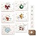 Produktbild HOWAF Weihnachtskarten (36er Set), Weihnachtskarten Grußkarten Weihnachten Klappkarten mit Umschlägen und Selbstklebende Sticker für Familien Freunde Weihnachtsgrüße - Frohe Weihnachten