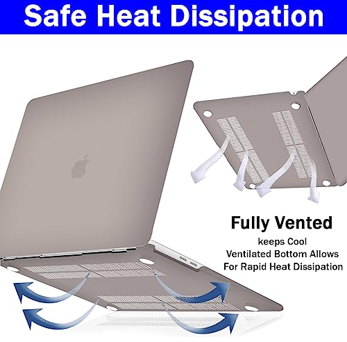 Image of Case Compatible with MacBook Pro 14 inch Case 2026 2025 2024-2021 M5 M4 M3 M2 M1 A3434 A3112 A3185 A3401 A2918 A2992 A2779 A2442Plastic Hard Shell Cover Case, Grey