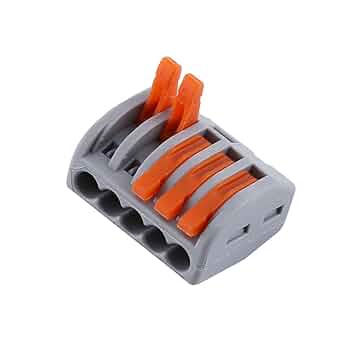 5x 221-2411 Wago 1-Way Terminal Block Quick Connectors, 32A 450V 24 To