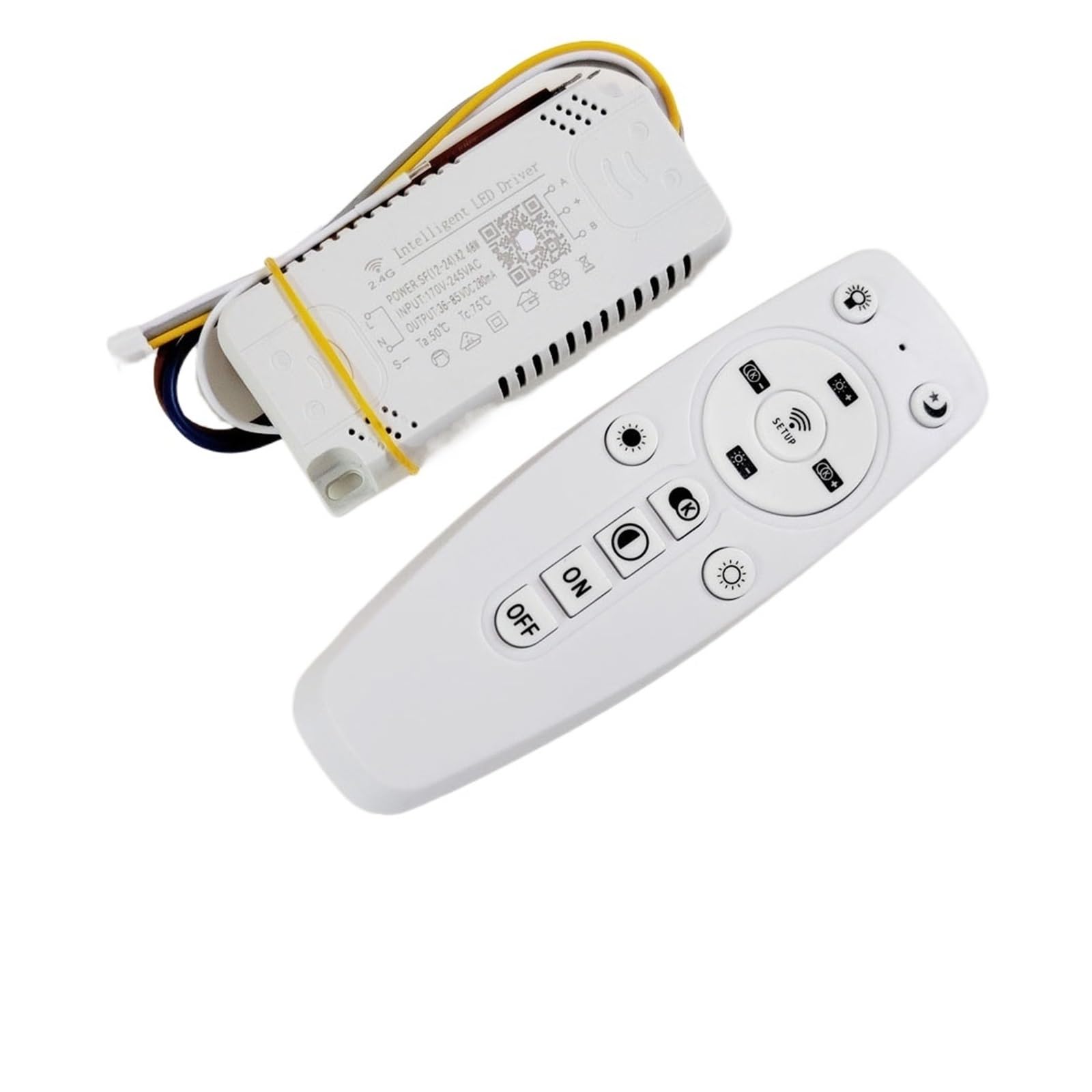 ZXAOMMBEA APP Controlled LED Driver 2.4G Remote Smart Transformer 12-24W 40W 80W 120W 360W for dimmable Color Changing Chandelier((12-24W) X2 48W)