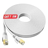 【Cable LAN de red RJ45】 El cable de Internet MEIPEK Cat7 tiene un conector RJ45 en cada extremo. Es compatible con versiones anteriores de cables de red Cat6, Cat5e y Cat5. Y es perfectamente compatible con todos los dispositivos RJ45, como ordenadores, conmutadores, consolas de juegos, Xbox, PS5, PS4, impresoras de red, módems, enrutadores, cajas de TV, etc.