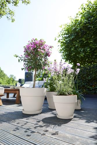 Pot de fleurs pour extérieur Elho Vibia Campana Rond 40 blanc soie - 7