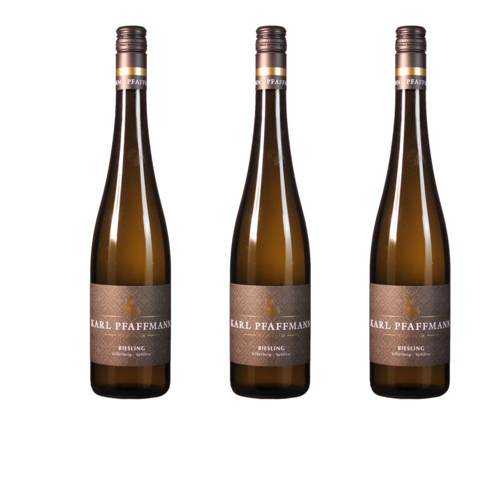 Vorteilspaket (3x0.75L) Riesling Spätlese SÜSS (39) Silberberg Prädikatswein Karl Pfaffmann/ErnenWein/Wine