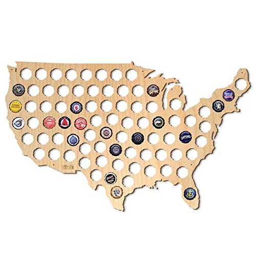 4619 USA Beer Cap Map, Large, 24" x 15"