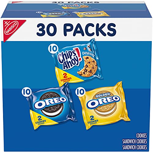 OREO Nabisco Sweet Treat Cookie Variety Pack - 30 Count Snack for Kids ...