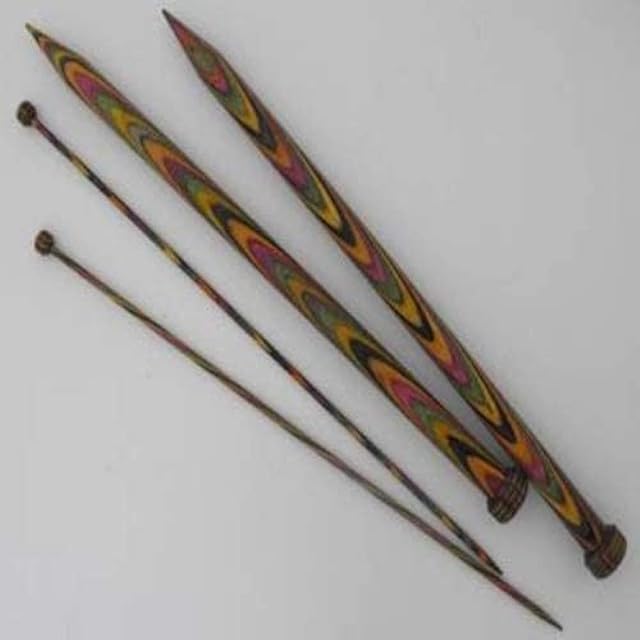 KnitPro KP20221 35 cm x 6 mm Symfonie Single Pointed Needles, Multi-Color, Multicoloured, 6mm