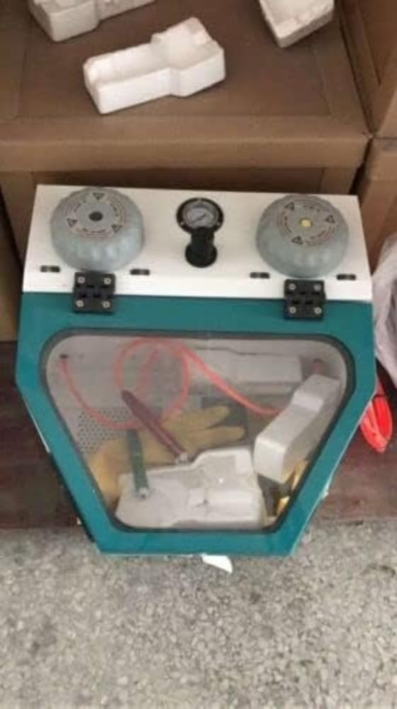 Dual-Pen Jewelry Sandblaster, Precision Sandblasting Machine with 2 Pens for Metal Cleaning & Surface Finishing