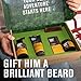 Every Man Jack Beard Essentials Gift Set for Men – Complete Routine with 5 Full-Size Essentials – Sandalwood Scent - Beard & Face Wash, Lotion, Oil, Butter & Comb