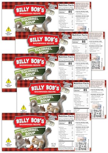 Redneck Squirrel Novelty Soup Can Labels - FUNNY Joke Gift