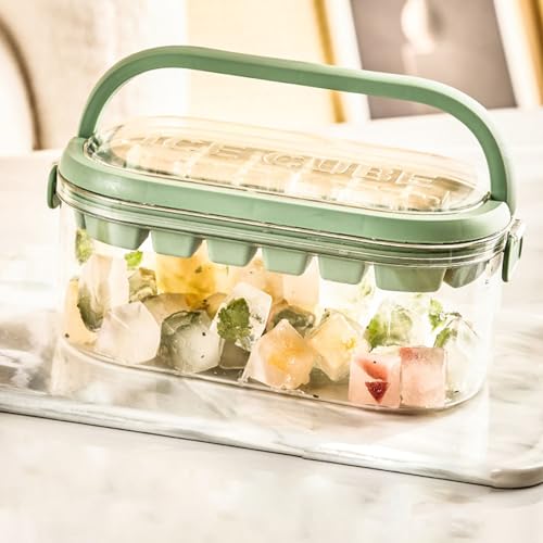 Molde portátil para cubitos de hielo con tapa y asa miniatura 3