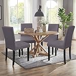Sufdari Dining Chair Covers,Kitchen Cover,Parsons Slipcover,Spandex Protectors for Room Stretch Chairs Cover Set of 4 -Gray - Image 2