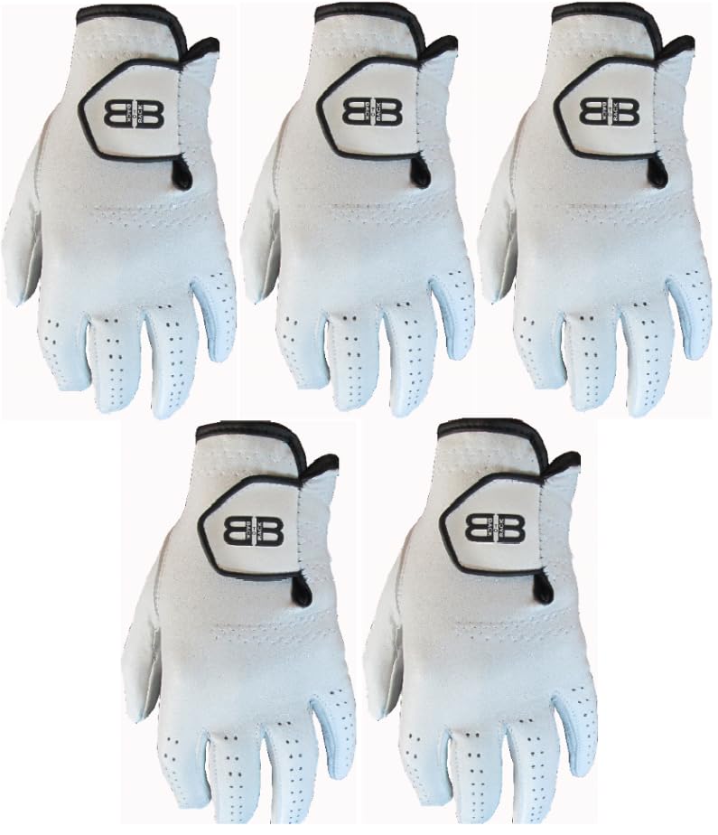 Back to Back 5 100% Cabretta Leather Players Golf Gloves 4 Men Gents (Medium)