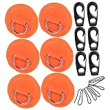 Yardwe 1 Canoa Accesorios de Anillo en D para Bote Inflable Kit de reparación de Kayak Accesorios Kayak hoberboat Traje con de Anilla en D para Kayak Aparejo de Cubierta