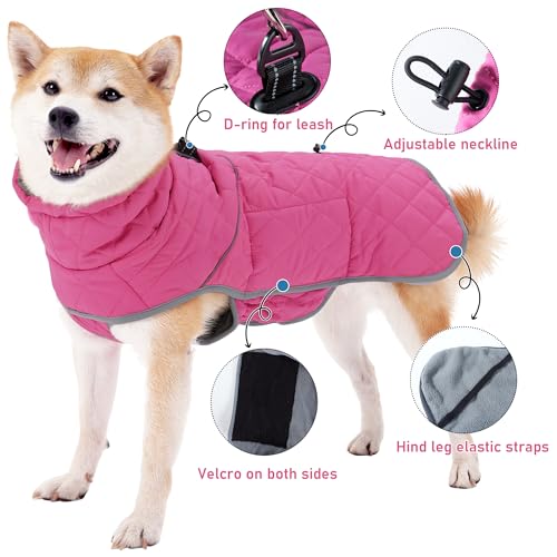 Manteau coupe-vent chien avec col roulé intégré pour protéger du froid - 3