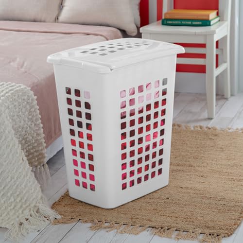 Sterilite LiftTop Laundry Hamper with Lid for Home and Bathroom, 8-Pack - image 5