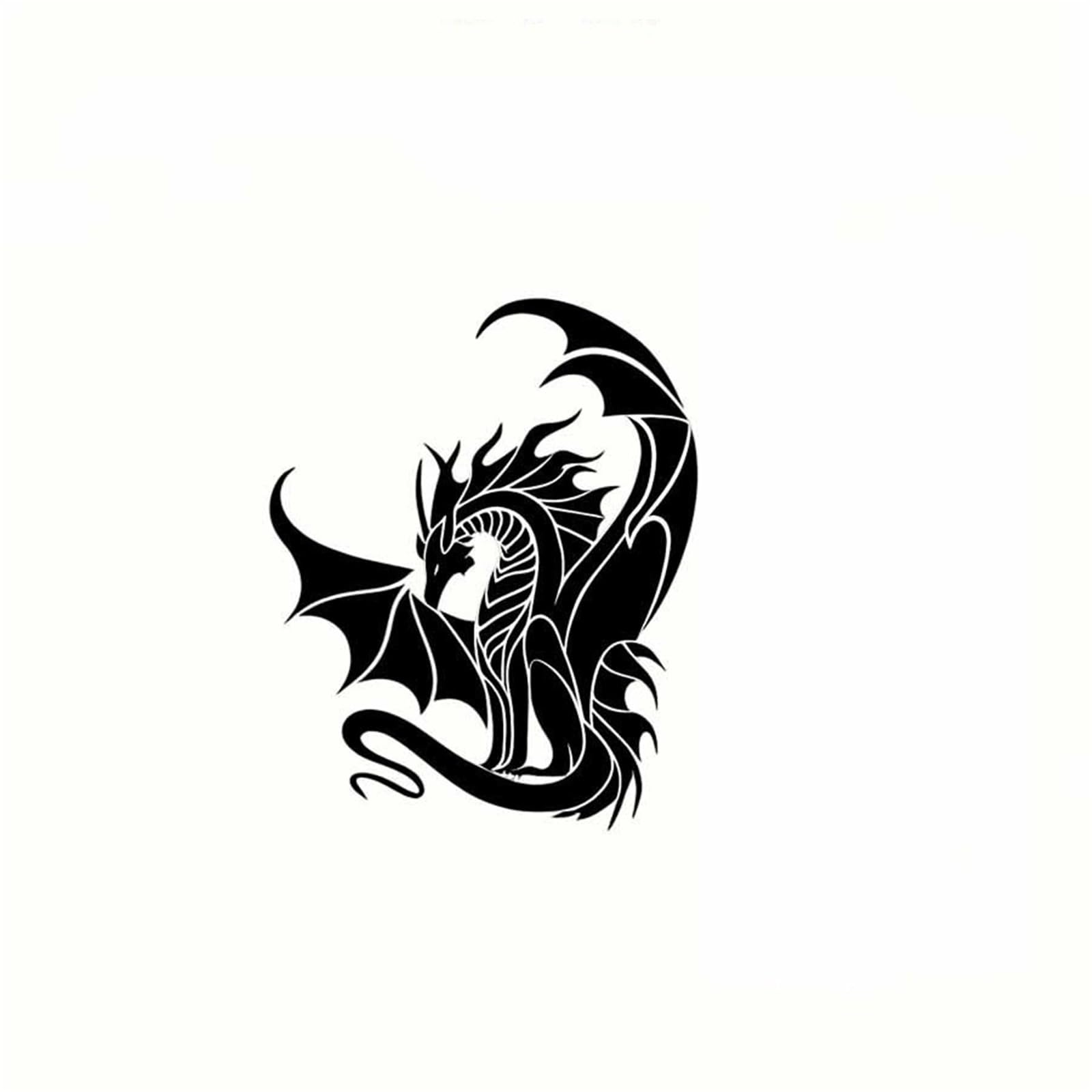 2Pcs Domineering Dragon Sticker Cool Totem Decal for Car Body Window Door Trunk Motorcycle Scratch Cover