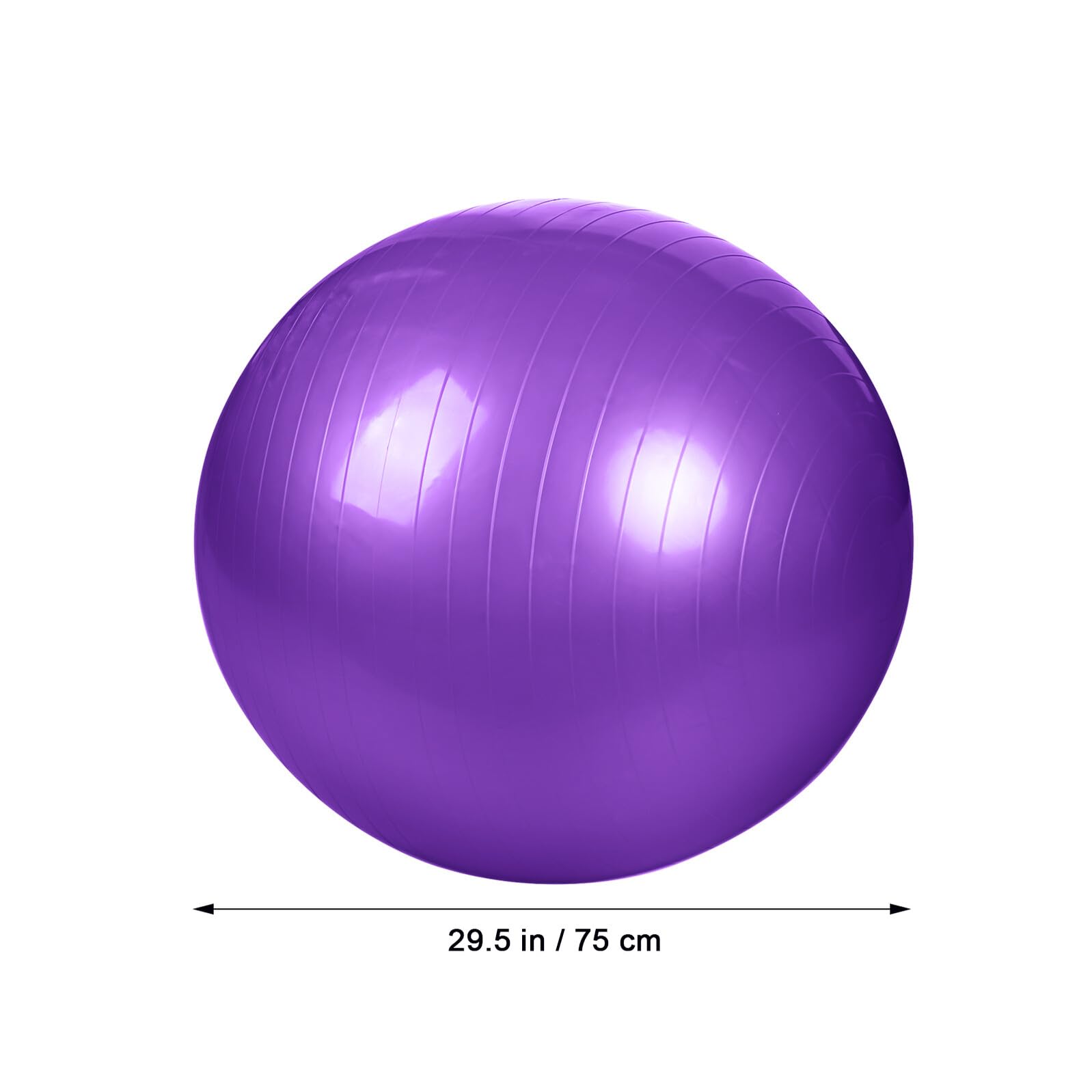Stabilitätsball aus Dickem PVC mit Leichter Bedienung und Pumpe Großer Gymnastikball für Yoga und Fitnessroutinen in Stilvollem Lila Design