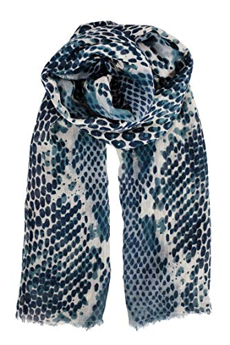 Becksöndergaard Russel Como - Bufanda para mujer (100 x 200 cm, 60% algodón, 40% modal, varios colores) Sombra Azul 100 x 200 cm