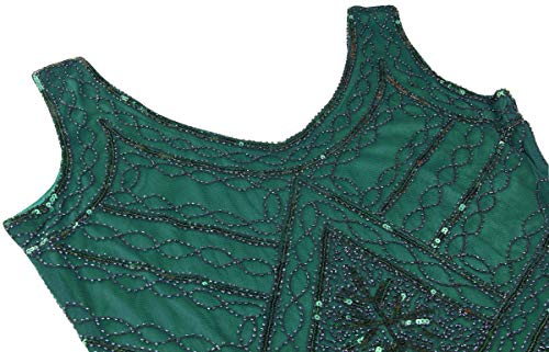 20s Flapper Gatsby Sequin Beaded Evening Cocktail Dress with Accessories Set2