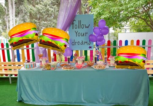 Image of 2PCS Hamburger Balloons Foil Aluminum Food Balloon Birthday Party Decorations (Pack of 2)