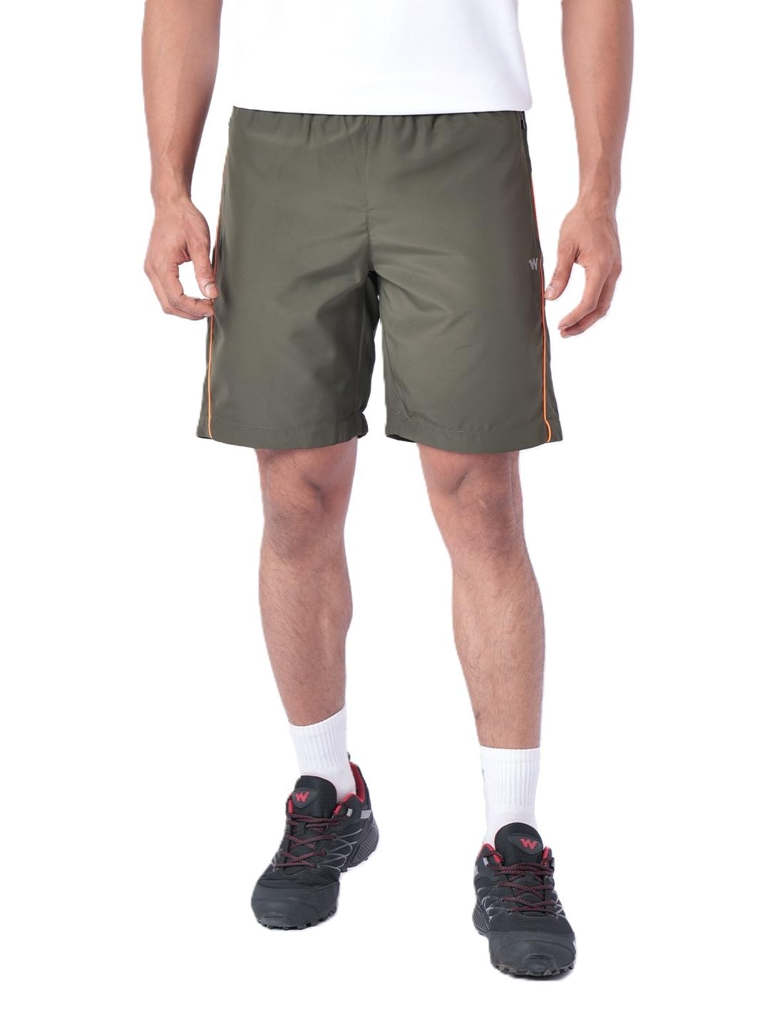 Wildcraft Men’s Solid Regular Fit Shorts| Mid Waist with Adjustable Drawcord-image-2