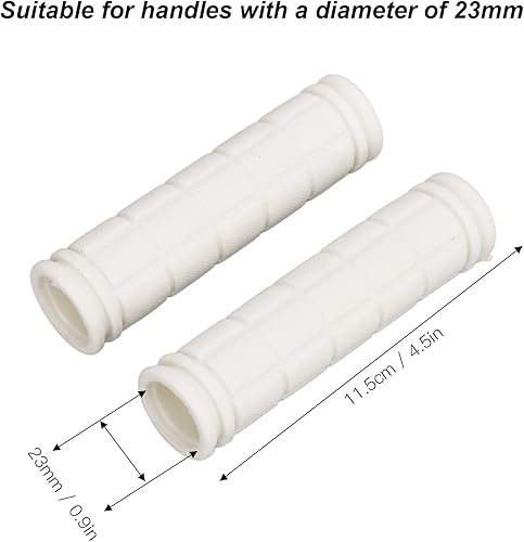 Miniatura 2 de Empuñadura de manillar, 1 par de empuñaduras de goma antideslizantes para manillar Mountain Road Urban (blanco)