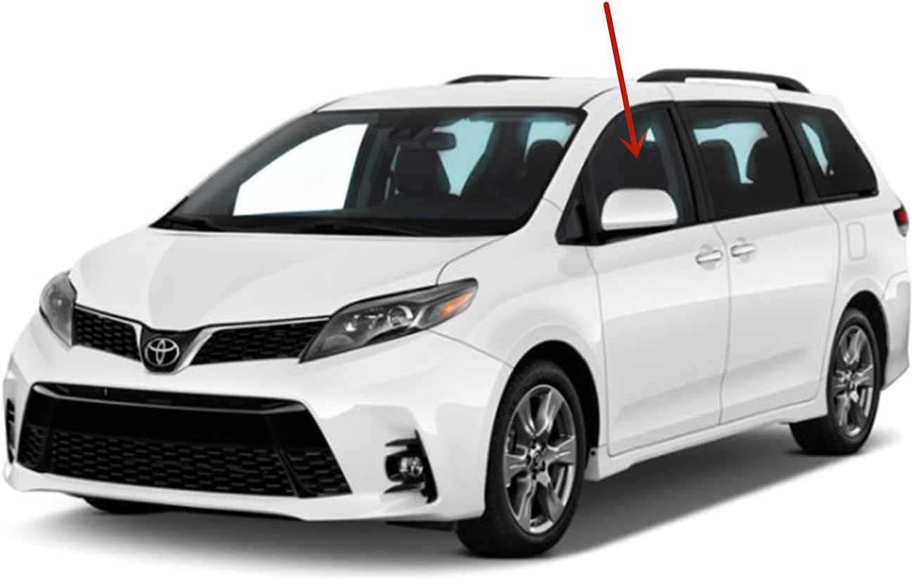Driver Left Side Front Door Window Door Glass Compatible with Toyota Sienna 2011-2020 Models