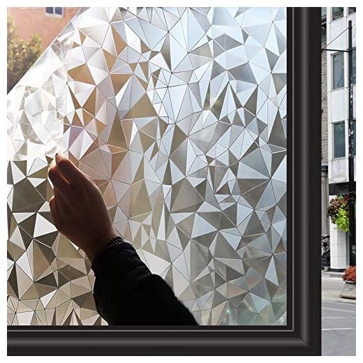 Zindoo Fensterfolie Blickdicht Sichtschutzfolie Ohne Kleber Dekorfolie Gute Privatsphäre Schutz für Badezimmer, Duschkabine Sowie Türen, Umkleide 44.5 x 200 cm
