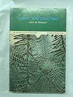 SUBJECT AND STRUCTURE B000H1RXE8 Book Cover