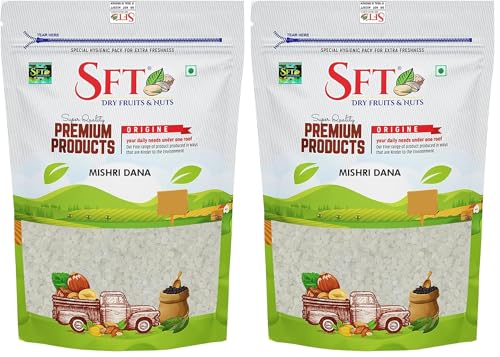 Image of SFT Sugar Diamond Fresh (Mishri Dana) Sugar Crystals Small 1 Kg (Pack of 2)