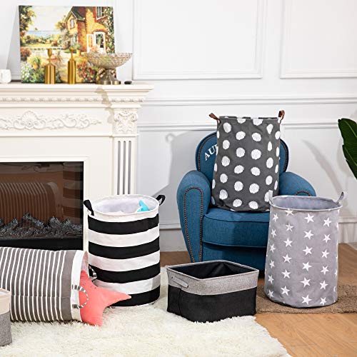 Kids Laundry Basket Collapsible Hamper, 22 Inches Tall Large Fabric Dirty Clothes Hampers For Bedroom, Nursery Baby Hamper #TOP4