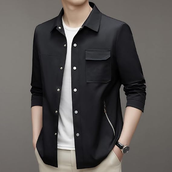 Xingfenly 2023Men' coat spring and autumn handsome top Korean version of the suede ' jacket everything
