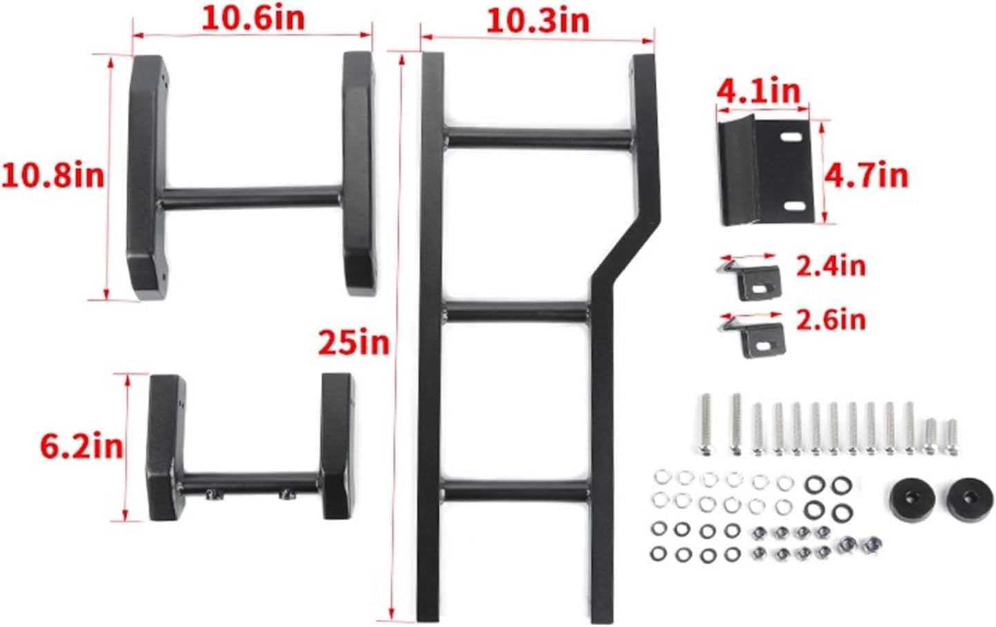 HEBE Aluminum Alloy Tailgate Climbing Ladder Protective Shelf Rack Compatible with Suzuki Jimny 2019-2024 Accessories