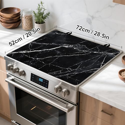 Image of Stove Top Cover for Home Decoration Kitchen Pad Washable Cooktop Covers Countertop Stove Protector Mat for Home Kitchen Cooktops (black, 28 inchx20 inch)
