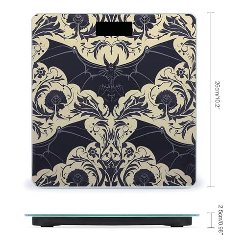 Báscula Digital Bat Pattern para Baño 26 x 26 cm miniatura 2