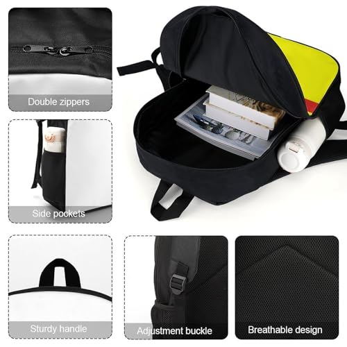 South Vietnam Flag Classic 17 Inch Backpack Travel Daypack Casual Shoulder Bag with Adjustable Strap for Men And Women4