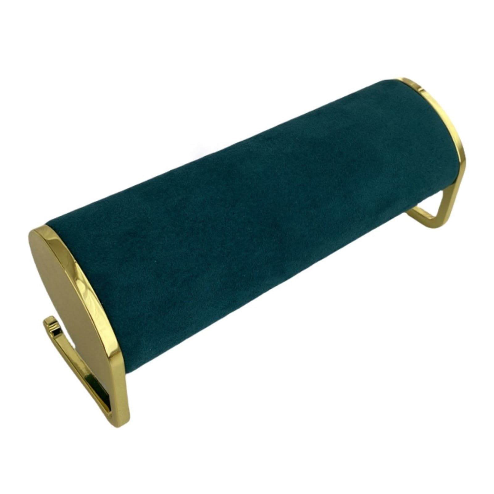 Jewelry Display Stand Delicate Long Plush Jewelry Display for Watches and Bangles with Elegant Metal Stand, L