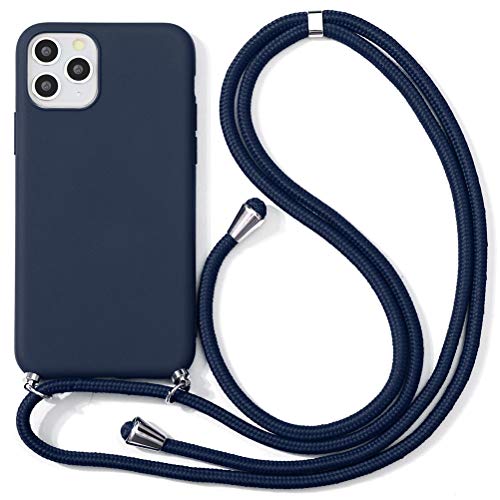 Eouine Crossbody Case For Samsung Galaxy S10E [5.8"] - Neck Cord Lanyard Strap With Samsung S10E Case - Anti-Scratch Dark Blue Silicone Tpu Adjustable Necklace Strap - Dark Blue #TOP10
