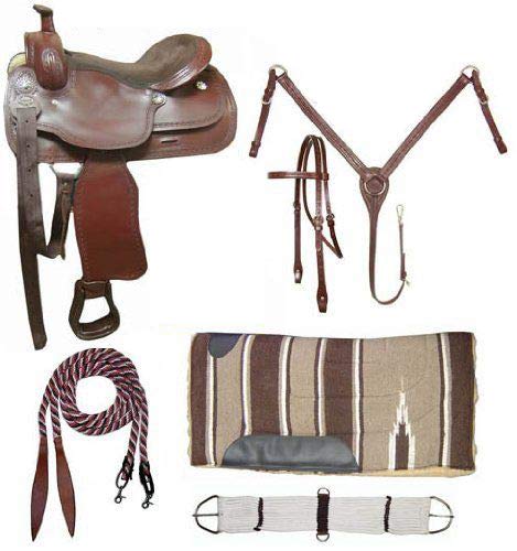 Manaal Enterprises Selle de cheval Western Barrel Racing en cuir de qualité supérieure pour adulte - Pour