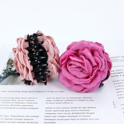 Pinzas para cabello retro con flores, pack 6 piezas miniatura 7