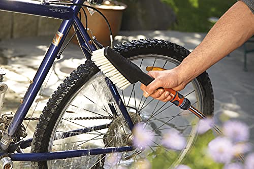 Gardena Handwaschbürste, groß: Handschrubber für schwer zugängliche Stellen, für empfindliche Oberflächen, stufenlose Regulierung (984-20)… – Ansicht 4