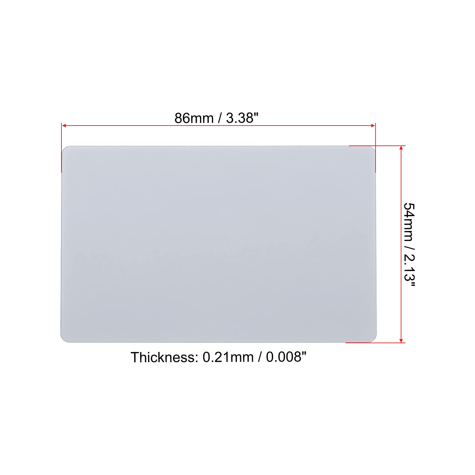 PATIKIL 0.21mm Metal Business Cards, 20 Pack Blank Name Card Laser Engraving Aluminum for DIY Gift Cards Silver - Image 2