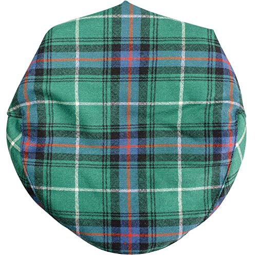 Casquette plate mixte vert bouteille style écossais authentique