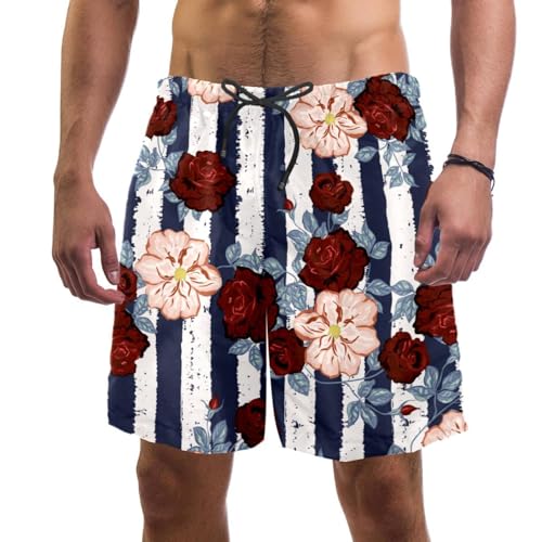 Short de bain homme fleur aux finitions haut de gamme